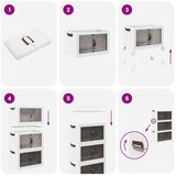 Složiva kutija za pohranu kotačima 3nivoa 75 L 64x39,5x110,5 cm | Eponuda.ba