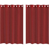 Voile zavjese s ušicama 2 kom crvena boja vina | Shoptok.si