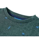  Dječja topla majica tamnozelena prošarana 104 | shoptok.hr