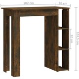 vidaXL Barski stol s policom boja hrasta 102x50x103,5 cm od iverice | shoptok.hr