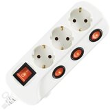 Home Produžni kabl sa zaštitom, 3 utičnice, 1.0mm², 1.5 met - NVK 03K/WH Cijene
