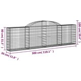  Obokane gabion košare 11 kosa 300x30x80/100 cm pocinkano železo | Shoptok.si