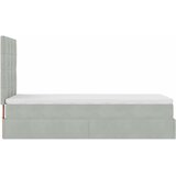  Okvir za krevet s madracima svjetlosivi 80x200 cm baršunasti | shoptok.hr