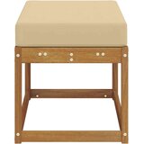  Vanjska stolica klupa s jastukom Prirodna 79 x 43 x 37 cm - Prirodno i bež 80 cm Otvoreno područje nogu | shoptok.hr