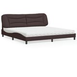  Krevet s madracem Hvar tamnosmeđi 200x200 cm od tkanine | shoptok.hr