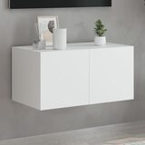 vidaXL Zidni TV ormarić s LED svjetlima bijeli 60x35x31 cm Cijene