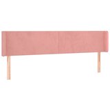 Maison Chic posteljno vzglavje - vzglavna omarica - nočna omarica z ušesi roza 203x16x78/88 cm žamet, (21708910) Cene