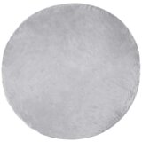 vidaXL Lažni Ovčji Tepih Siva 160 x 160 cm Poliester | shoptok.hr