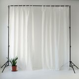 Linen Tales Bela lanena lahka zavesa z zankami Daytime, 250 x 130 cm Cene