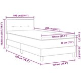  Postelja z vzmetnico z vzmetnico krema 100 x 200 cm blago, (5000128690) | Shoptok.si