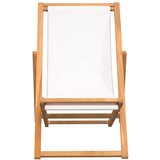  Ležaljka od tikovine 56 x 105 x 96 cm krem | shoptok.hr