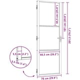  Unutarnja vrata Crna 76 x 201.5 cm Kaljeno staklo aluminij | shoptok.hr