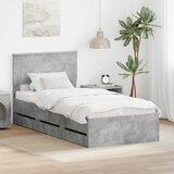  Krevetna konstrukcija s ladicama Betonski sivi 75 x 190 cm | shoptok.hr