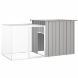 vidaXL Kavez za zečeve sivi 200 x 91 x 100 cm od pocinčanog čelika | shoptok.hr