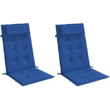  Jastuci za stolicu s visokim naslonom 2 kom plavi od tkanine | shoptok.hr
