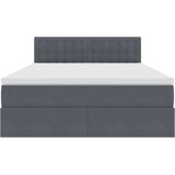  s od storage s uzglavljem Tamno siva 140 x 190 cm Baršun | shoptok.hr
