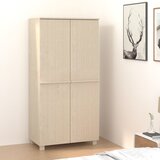 vidaXL garderobna omara medeno rjava 89x50x180 cm trdna borovina | Shoptok.si