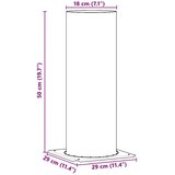 vidaXL Produžetak Dimnjačkog Vrha Srebrno 29 x 29 x 50 cm | shoptok.hr