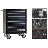 kolica za alat sa 7 fioka black edition sa 211 alata V8000-BE+S