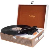 Gramofon UMIE Vintage UM-P353 Turntable Music Box with Bluetooth and 3.5mm AUXIN & RCAO Support, 37925