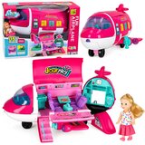  Foldable 2-in-1 Doll Passenger Plane Pink | Shoptok.si