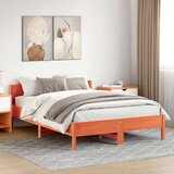  Okvir kreveta s uzglavljem voštano smeđi 150x200 cm od borovine | shoptok.hr