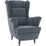 The Living Store Naslanjač iz temno sivega žameta - Naslanjač, (21493724) | Shoptok.si