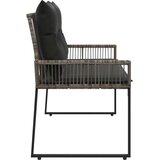 Zunanja klop z blazino 4 pcs Siva in temno siva poli ratan, (5000273120) | Shoptok.si