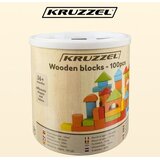 Kruzzel drvene kocke 100 kom u kanti sa sorterom | shoptok.hr