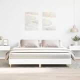 vidaXL Posteljni okvir brez vzmetnice bel 200x200 cm inženirski les, (21791694) | Shoptok.si
