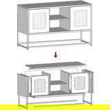 vidaXL TV ormarić bijeli 100,5 x 39 x 60,5 cm čelični | shoptok.hr
