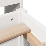 vidaXL Posteljni okvir brez vzmetnice bel 135x190 cm trdna borovina | Shoptok.si