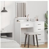 vidaXL Toaletna miza s predalom Bela 50 x 41 x 140 cm Konstruiran les Cene