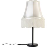 QAZQA Klasična namizna svetilka črna z granny senčnikom krem 30 cm - Simplo | Shoptok.si