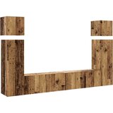  TV omara 8-delna stenski stari lesni inženirski les, (21703823) | Shoptok.si