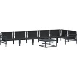 vidaXL Vrtna sedežna garnitura 7 pcs Antracitna Jeklo | Shoptok.si