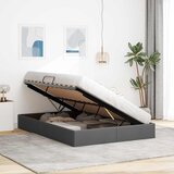  Otomanski krevet s pohranom Tamno siva 140 x 190 cm tkanina | shoptok.hr