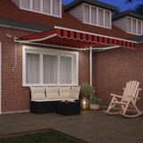  Skrovita tenda S LED lampica Narančasta i smeđa 300 x 250 cm | shoptok.hr