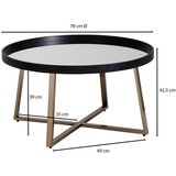 MID.YOU klubska miza, črna, zlate barve | Shoptok.si