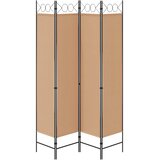  4-panelni pregradni zid Bež 160 x 200 cm Tkanina | shoptok.hr