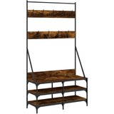  The Living Store Regal za oblačila s prostorom za čevlje dim. hrast 100x40x184cm - Regal Za Oblačila, (21442744) | Shoptok.si