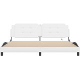  Okvir kreveta s LED-om bez madraca Zadar bijeli 200 x 200 cm | shoptok.hr