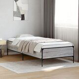 Maison Chic Posteljni okvir - Enojna postelja - Postelja za odrasle siva sonoma 90x200 cm inženirski les in kovina-J9114, (21766653) | Shoptok.si