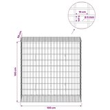  Gabion s žicom debljine 5 mm i mrežom 5x10 cm 100x50x100 cm - 50 cm 100 cm 100 cm | shoptok.hr