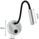  Brilagi - LED fleksibilna zidna lampa MAYA LED/3W/230V 4000K srebrna | Eponuda.com