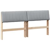 vidaXL tapecirano vzglavje svetlo siva 150 cm masivno borovo les | Shoptok.si