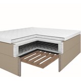 P & B POSTELJA Z VZMETNICO 160 cm x 200 cm , tekstil peščene barve | Shoptok.si