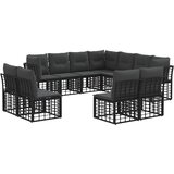  Set vanjskih sofa Crna Poliester | shoptok.hr