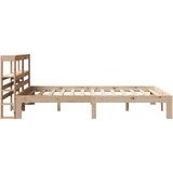  Okvir kreveta s uzglavljem 140 x 190 cm od masivne borovine | shoptok.hr