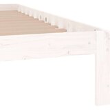  Posteljni okvir bel iz trdne borovine 140x190 cm, (20601641) | Shoptok.si